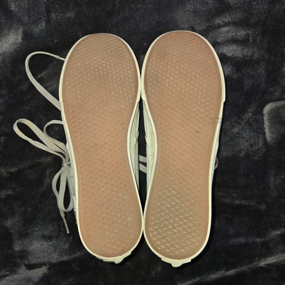 Vans Gray Canvas High Top Sneakers with Paisley Lining Womens Size 8.5 - Picture 7 of 11